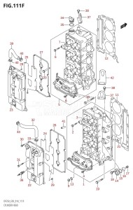 DF200Z From 20002Z-410001 (E03)  2014 drawing CYLINDER HEAD (DF250Z:E03)