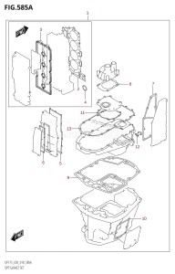 DF150Z From 15002Z-810001 (E03)  2018 drawing OPT:GASKET SET