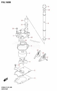 DF300A From 30002P-340001 (E11 E40)  2023 drawing WATER PUMP (E40)