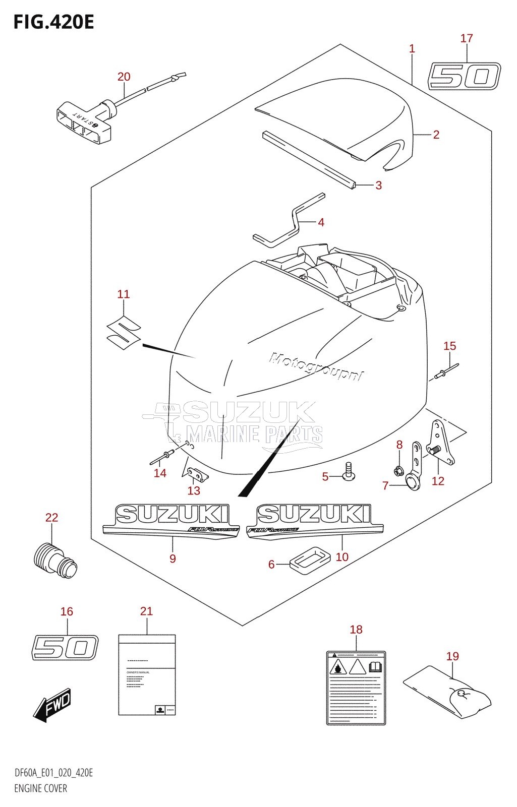 ENGINE COVER (DF50ATH:E01,DF50AVTH:E01)