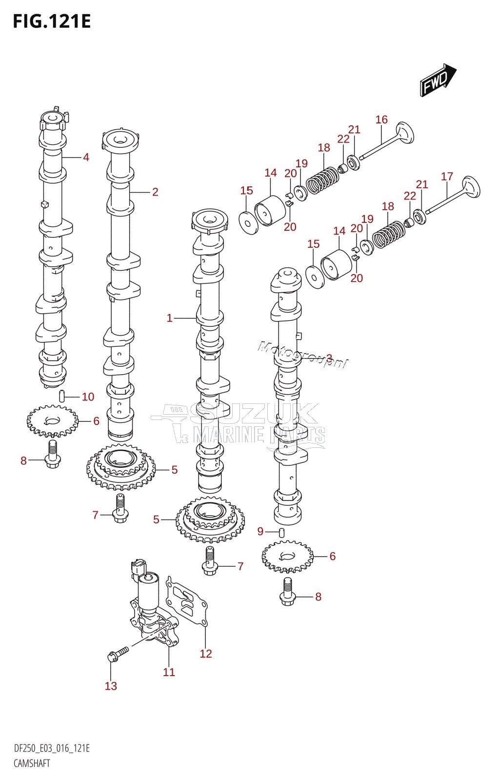 CAMSHAFT (DF250T:E03)