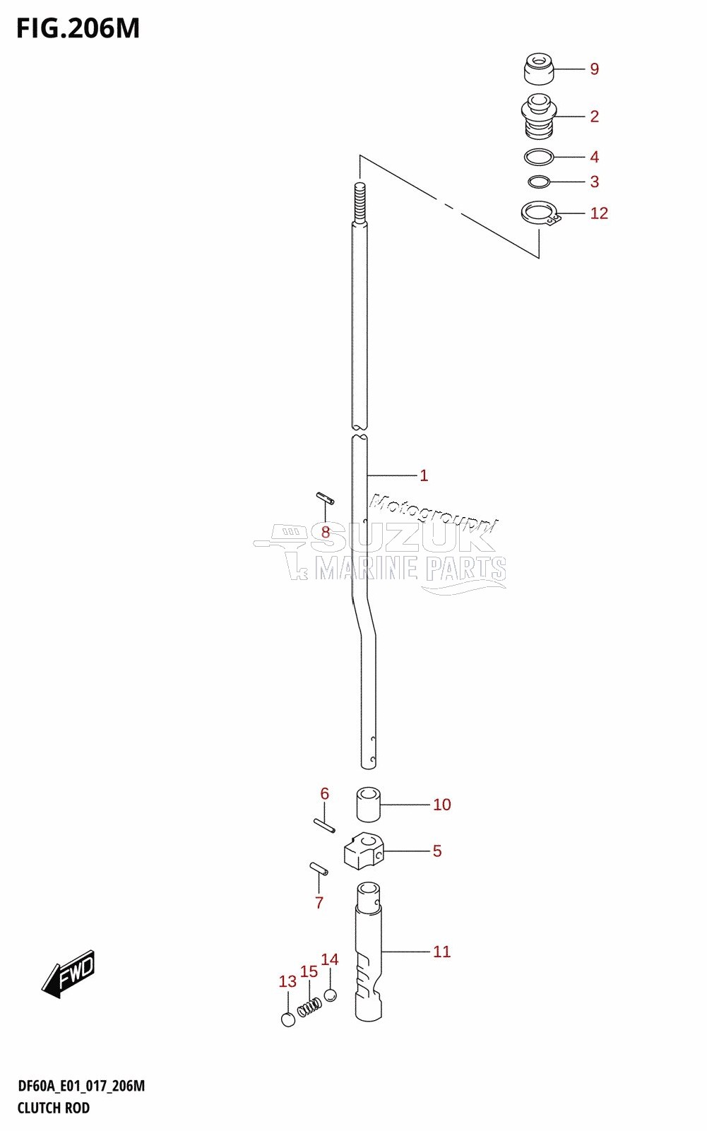 CLUTCH ROD (DF60ATH:E40)