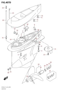 DF250ST From 25004F-340001 (E03)  2023 drawing GEAR CASE (DF250T)