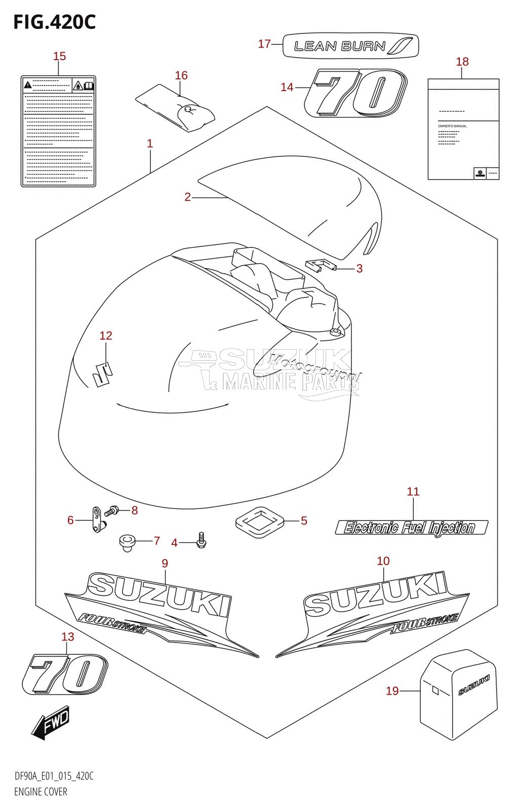 ENGINE COVER (DF70ATH:E01)