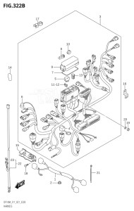 14003Z-040001 (2020) 140hp E11 E40-Gen. Export 1-and 2 (DF140AZ) DF140A drawing HARNESS (DF115AST,DF115AT,DF115AZ)