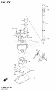 DF300A From 30002P-440001 (E11 - E40)  2024 drawing WATER PUMP ((DF300A,DF250A):E40)