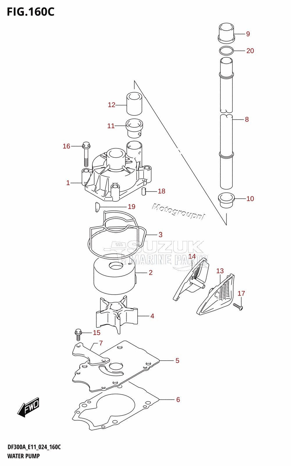 WATER PUMP ((DF300A,DF250A):E40)