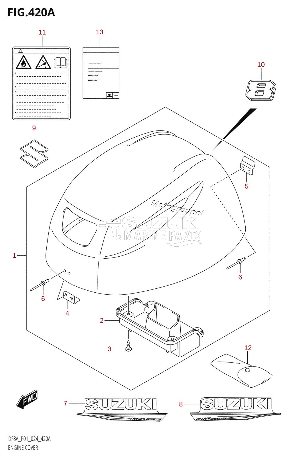 ENGINE COVER (DF8A,DF8AR)