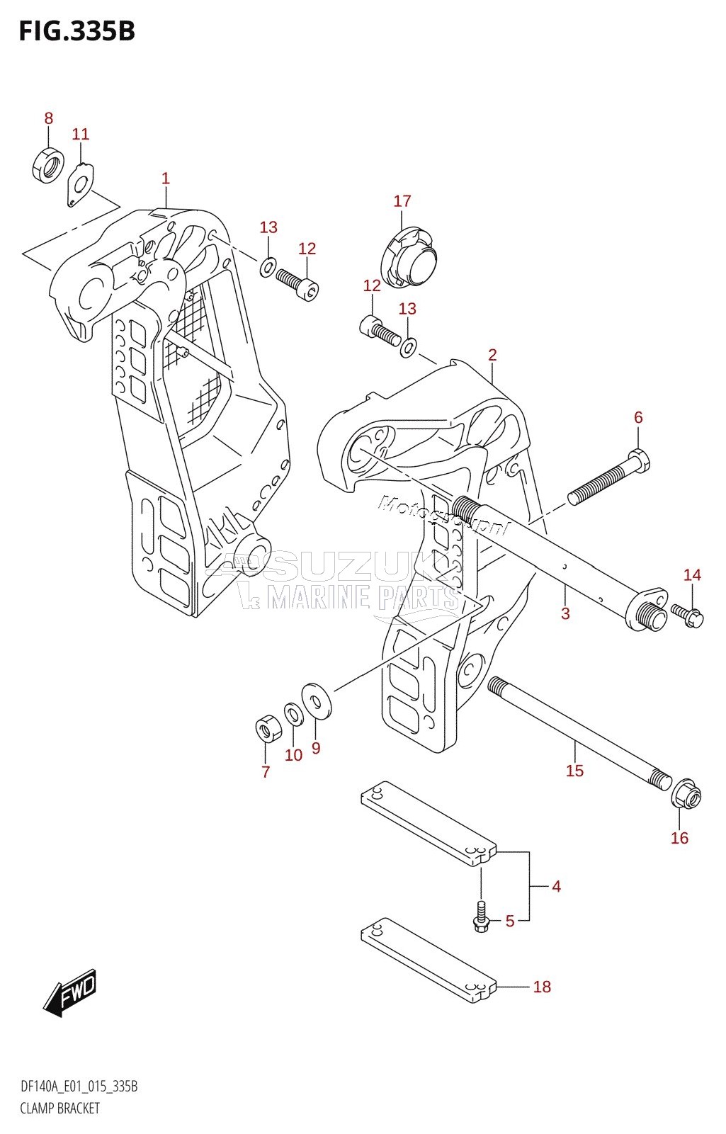 CLAMP BRACKET (DF115AT:E01)