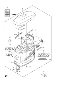 DF 250 drawing Engine Cover (DF 250S)