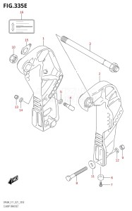 05003F-340001 (2023) 50hp E01-Gen. Export 1 (DF50AT  DF50ATH) DF50A drawing CLAMP BRACKET (DF60AQH)