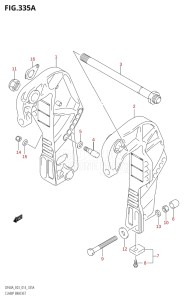 06003F-410001 (2014) 60hp E03-USA (DF60AVT) DF60A drawing CLAMP BRACKET (DF40A)