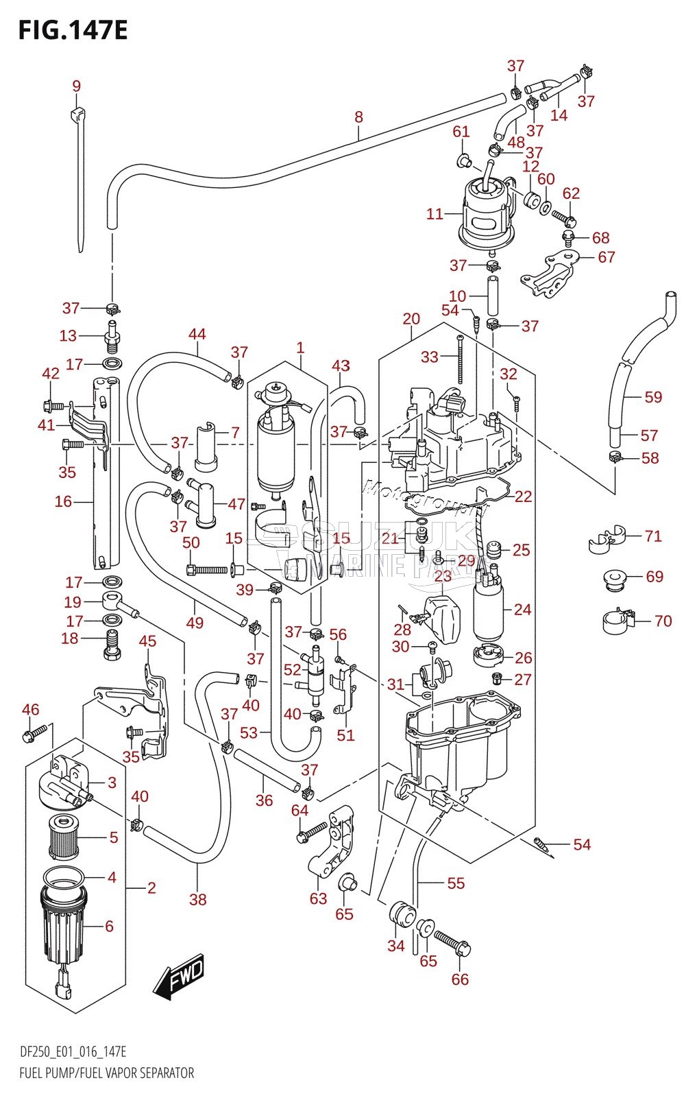 FUEL PUMP /​ FUEL VAPOR SEPARATOR (DF225T:E01)