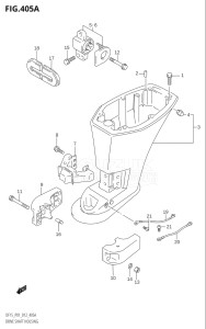 01503F-210001 (2012) 15hp P01-Gen. Export 1 (DF15  DF15R) DF15 drawing DRIVE SHAFT HOUSING