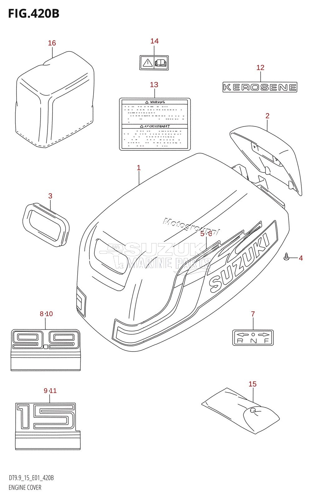 ENGINE COVER (K2,K3,K4,K5,K6,K7,K8,K9,K10)