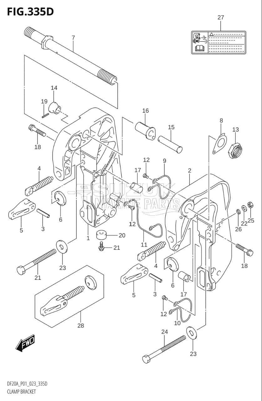 CLAMP BRACKET (SEE NOTE)