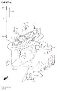 DF200AZ From 20003Z-510001 (E03)  2015 drawing GEAR CASE (DF200AT:E03)