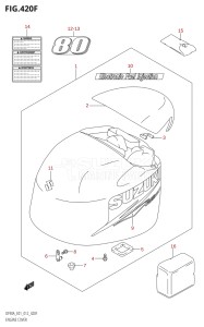 08002F-210001 (2012) 80hp E01 E40-Gen. Export 1 - Costa Rica (DF80A  DF80AT) DF80A drawing ENGINE COVER (DF80A:E40)