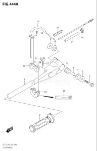 00252F-810001 (2018) 2.5hp P01-Gen. Export 1 (DF2.5) DF2.5 drawing TILLER HANDLE