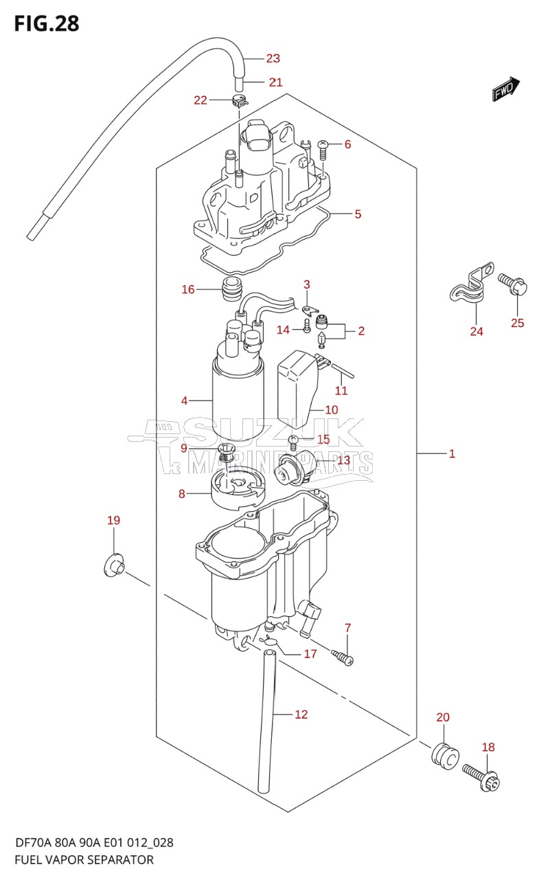 FUEL VAPOR SEPARATOR (DF70A E01)