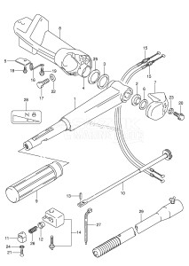 DF25T From 02501F-371001 ()  2003 drawing TILLER HANDLE