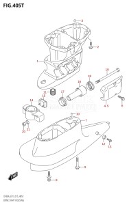 04003F-510001 (2005) 40hp E01 E13-Gen. Export 1 -  SE  Asia (DF40A  DF40AQH  DF40AST  DF40ATH) DF40A drawing DRIVE SHAFT HOUSING (DF60AVTH:E01)