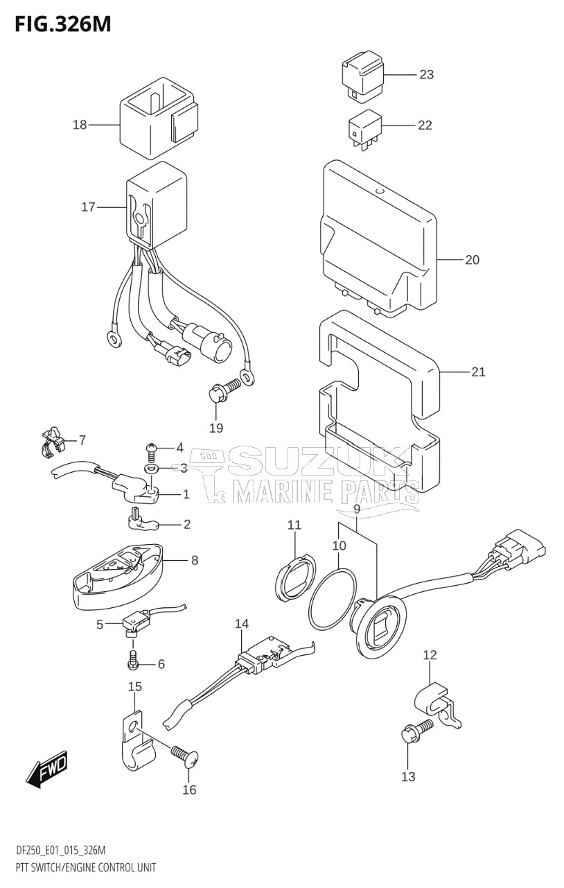 PTT SWITCH / ENGINE CONTROL UNIT (DF250Z:E40)