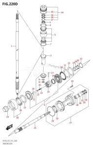 DF250Z From 25003Z-510001 (E01 E40)  2015 drawing TRANSMISSION (DF200Z:E40)