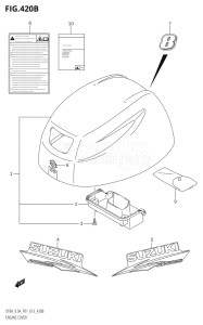 00994F-310001 (2013) 9.9hp P01-Gen. Export 1 (DF9.9A  DF9.9AR) DF9.9A drawing ENGINE COVER (DF8AR:P01)