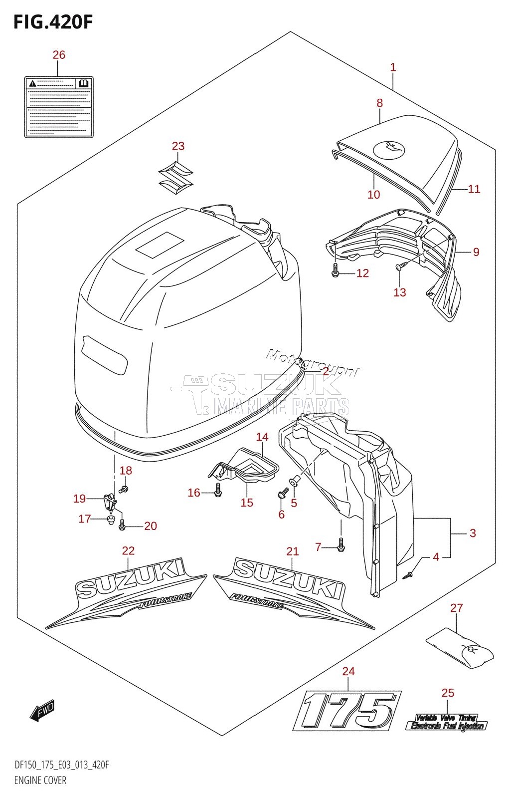 ENGINE COVER (DF175T:E03)