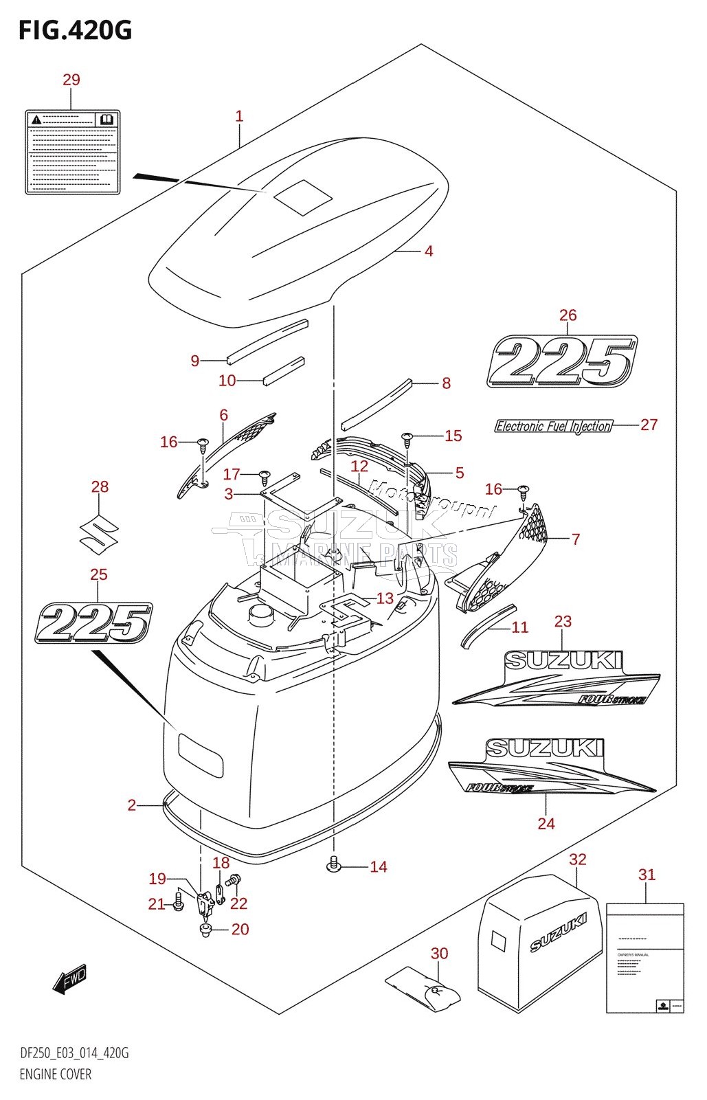 ENGINE COVER (DF225Z:E03)