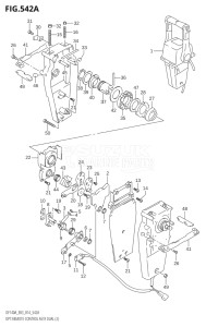 14003F-410001 (2014) 140hp E03-USA (DF140AT) DF140A drawing OPT:REMOTE CONTROL ASSY DUAL (2)