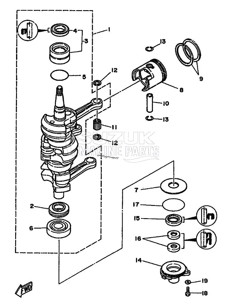 CRANKSHAFT--PISTON