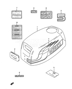 Outboard DT 5 drawing Engine Cover