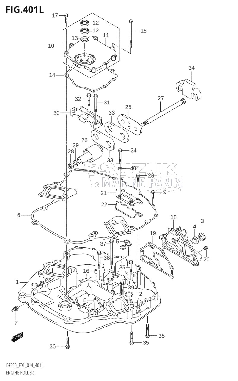 ENGINE HOLDER (DF250Z:E01)