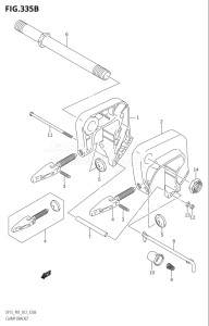 01503F-210001 (2012) 15hp P01-Gen. Export 1 (DF15  DF15R) DF15 drawing CLAMP BRACKET (DF15R:P01)