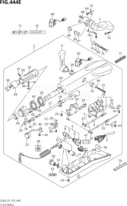 05004F-410001 (2014) 50hp E01-Gen. Export 1 (DF50AVT  DF50AVTH) DF50A drawing TILLER HANDLE (DF60AQH:E40)