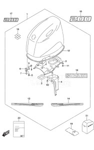 Outboard DF 200AP drawing Engine Cover