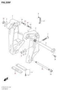 DF100A From 10003F-510001 (E03)  2015 drawing CLAMP BRACKET (DF115AST:E03)