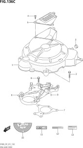 04003F-210001 (2012) 40hp E01-Gen. Export 1 (DF40AQH  DF40AT) DF40A drawing RING GEAR COVER (DF40AST:E34)