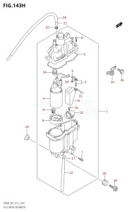 08002F-210001 (2012) 80hp E01 E40-Gen. Export 1 - Costa Rica (DF80A  DF80AT) DF80A drawing FUEL VAPOR SEPARATOR (DF90A:E40)