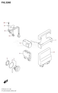 DF140A From 14003F-510001 (E40)  2015 drawing PTT SWITCH /​ ENGINE CONTROL UNIT (DF115AZ:E40)