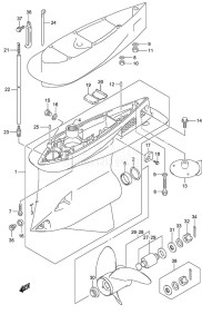 DF 250AP drawing Gear Case