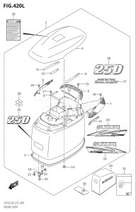 20002F-510001 (2005) 200hp E03-USA (DF200T  DF200Z) DF200 drawing ENGINE COVER (DF250Z:E03)