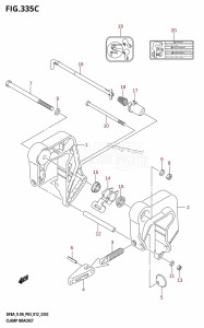 DF9.9A From 00994F-610001 (P01)  2016 drawing CLAMP BRACKET (DF9.9A:P03)