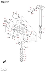 06003F-240001 (2022) 60hp E11 E40-Gen. Export 1-and 2 (DF60AVT  DF60AVT  DF60AVTH  DF60AVTH) DF60A drawing SWIVEL BRACKET (DF60A)