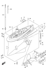 Outboard DF 250 drawing Gear Case DF 250S