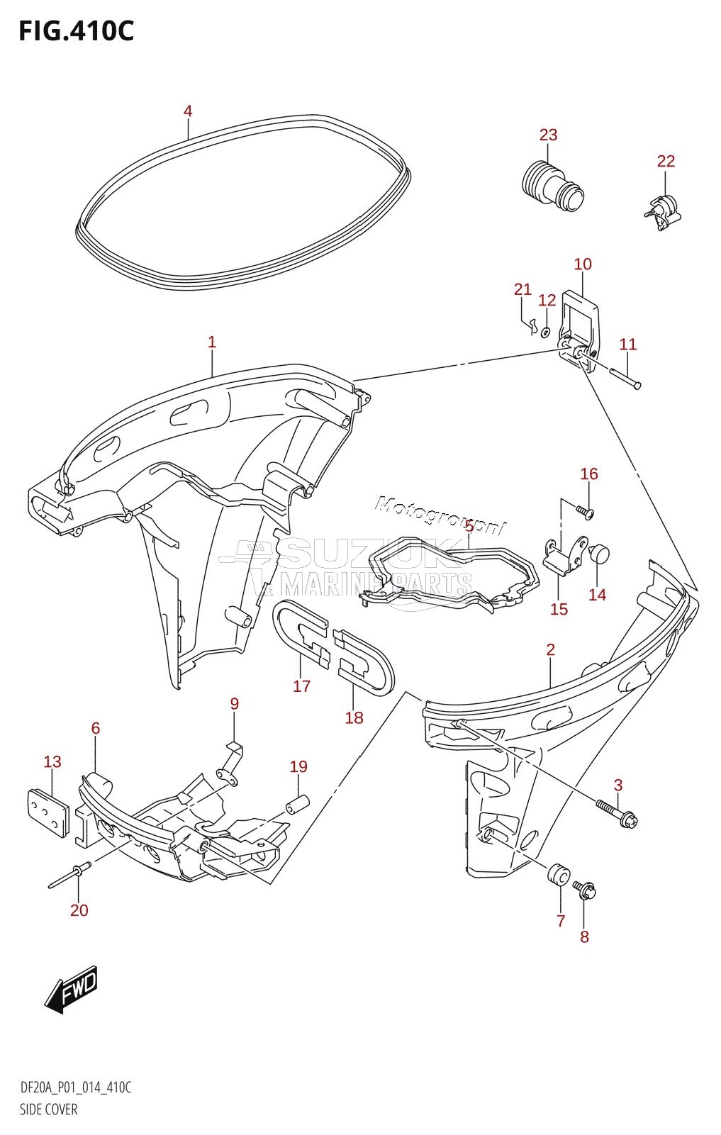 SIDE COVER (DF9.9BT:P01)