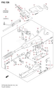 09003F-210001 (2012) 90hp E01 E40-Gen. Export 1 - Costa Rica (DF90A  DF90AT / DF90ATH  DF90ATH) DF90A drawing TILLER HANDLE (DF70ATH E01)