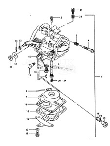 DT40 From 04003-861001 ()  1998 drawing CARBURETOR (DT40W,40WR)